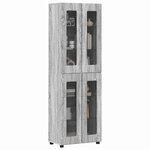 vidaXL Haut Armoire avec étagère FLORIN Gris Sonoma 60 x 35 x 182 cm