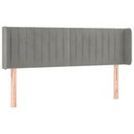 vidaXL Tête de lit avec oreilles Gris clair 147x16x78/88 cm Velours