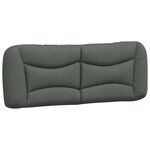 vidaXL Cadre de lit avec lumières LED gris foncé 180x200 cm tissu