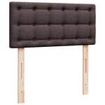 vidaXL Sommier à lattes de lit avec matelas Marron foncé 90x190 cm