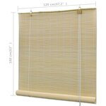 vidaXL Store à rouleau bambou naturel 120x160 cm