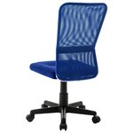 Chaise fauteuil siège de bureau informatique étude 44 x 52 x 100 cm tissu en maille bleu 02_0023988