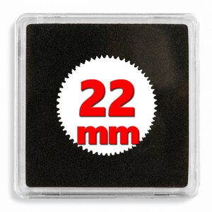 Capsules numismatiques carrées Quadrum 22mm. Paquet - 10 capsules