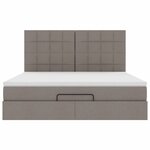VidaXL Cadre de lit ottoman avec matelas taupe 180x200 cm tissu