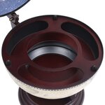 vidaXL Support de vin globe de dessus de table Bois d'eucalyptus Vert