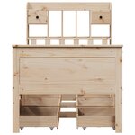 vidaXL Lit bibliothèque sans matelas 90x190 cm bois de pin massif