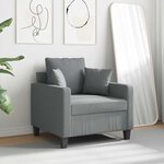 vidaXL Fauteuil Gris clair 60 cm Tissu