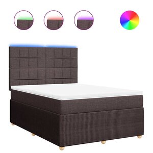 vidaXL Sommier à lattes de lit avec matelas Marron foncé 160x200 cm