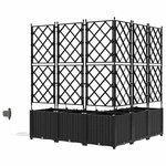 vidaXL Pots de jardin Noir 120 x 120 x 142 cm Acier