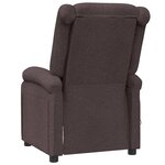 vidaXL Fauteuil de massage Marron foncé Tissu
