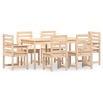 vidaXL Ensemble à manger de jardin 7 Pièces bois massif de pin