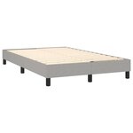 vidaXL Sommier à lattes de lit matelas LED Gris clair 120x200 cm Tissu