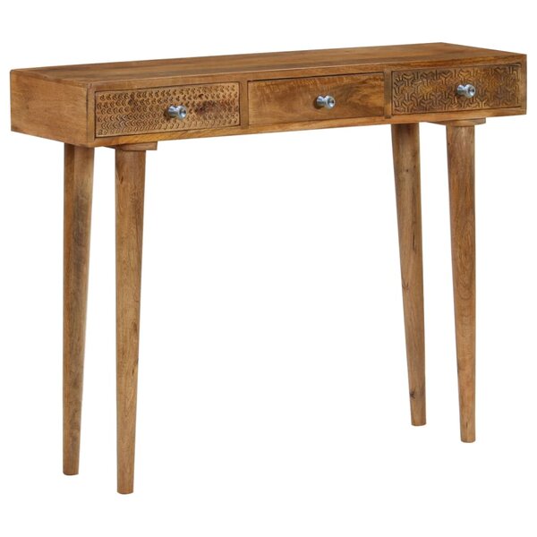 vidaXL Table console Bois de manguier massif 102 x 30 x 79 cm