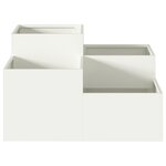 Jardinière vidaXL 100x100x48 cm Acier Blanc