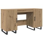 vidaXL Bureau chêne artisanal 140 x 50 x 75 cm Bois d'ingénierie