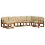 vidaXL Ensemble de canapés d'extérieur 8 Pièces Naturel et Beige