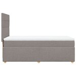 vidaXL Sommier à lattes de lit avec matelas Taupe 100x200 cm Tissu