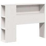 vidaXL Lit bibliothèque sans matelas blanc 75x190cm bois de pin massif