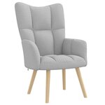 vidaXL Chaise de relaxation gris nuage tissu