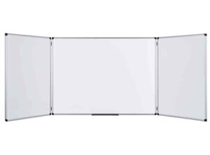 Tableau Blanc Laqué Triptyque Maya Dim L240 x H90 cm (Ouvert) 5 Surfaces BI-OFFICE