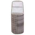 vidaXL Lit surélevé de jardin 80x25x40 cm Résine Tressée Gris