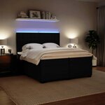 vidaXL Sommier à lattes de lit et matelas Noir 200x200 cm Velours