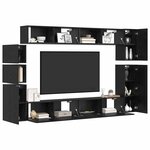vidaXL Ensemble meuble TV 9 Pièces Chêne noir Bois d'ingénierie
