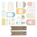 15 étiquettes pastel scandinaves + 20 étiquettes kraft Fanion
