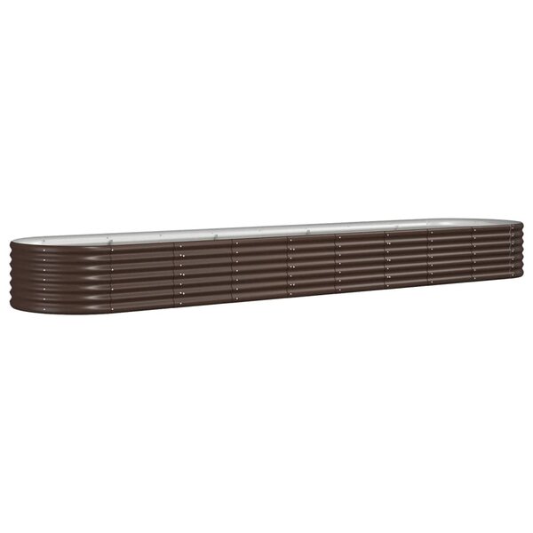 vidaXL Lit surélevé de jardin Acier enduit de poudre marron