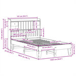vidaXL Cadre de lit sans matelas 135x190 cm bois de pin massif
