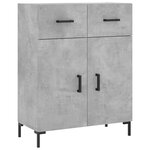 vidaXL Buffet haut Gris béton 69 5x34x180 cm Bois d'ingénierie