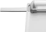 Chevalet de conférence sur roulettes réglable en hauteur 60 x 90 cm 2 bras extensibles magnétique effaçable incluant marqueurs aimants éponge paperboard tableau magnétique blanc
