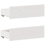 vidaXL Cadre de lit sans matelas avec tête de lit blanc 135x190 cm pin