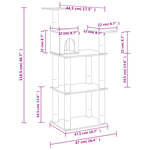 vidaXL Arbre à chat avec griffoirs en sisal crème 118 5 cm