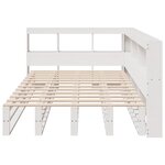 vidaXL Lit bibliothèque sans matelas blanc 120x200 cm bois pin massif