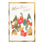 Carte De Vœux Noël Chic Village Noël - Draeger paris