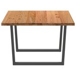 vidaXL Table à manger avec bord naturel 180x100x74cm bois massif chêne