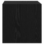 vidaXL Meuble mural 2 Pièces Chêne noir 37 x 37 x 37 cm Bois d'ingénierie