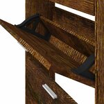 vidaXL Armoire à chaussures Chêne fumé 59x17x150 cm Bois d'ingénierie