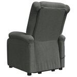 vidaXL Fauteuil de massage inclinable Gris foncé Tissu