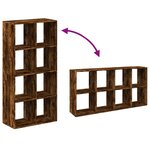 vidaXL Étagère séparatrice de pièce chêne fumé 69 5x29x137 5 cm