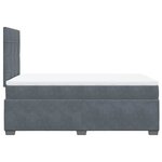 vidaXL Sommier à lattes de lit et matelas Gris foncé 120x200cm Velours