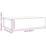 vidaXL Meuble TV avec éclairage LED Chêne noir 60 x 35 x 15 5 cm