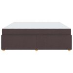 vidaXL Cadre de lit avec matelas Marron foncé 200 x 200 cm tissu