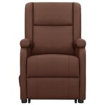 vidaXL Fauteuil de massage Marron Similicuir