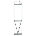 vidaXL Porte-bûches marron 40x45x170 cm acier galvanisé