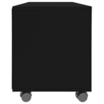 vidaXL Meuble TV avec roulettes Noir 90x35x35 cm Bois d'ingénierie
