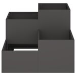 Jardinière vidaXL 80x80x60 cm Acier Noir