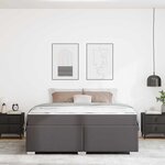 vidaXL Cadre de lit Gris 180 x 200 cm Faux cuir
