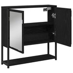 vidaXL Armoire de toilette avec miroir Chêne noir 60 x 16 x 60 cm